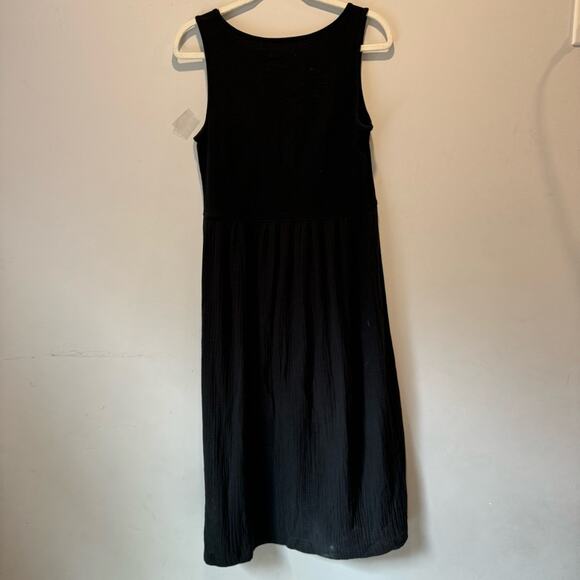 🍁 NWT Madewell Mixed Media Tank Dress NK516 Minimalist Small Black - Picture 3 of 9